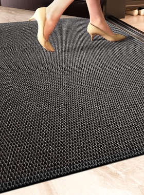 黑色进门地垫玄关门口耐脏地毯门外除尘脚垫入户门吸水防滑门垫