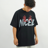 T恤男纯棉潮流宽松小领口短袖 NICEID NICE重庆圆领运动美式 男女