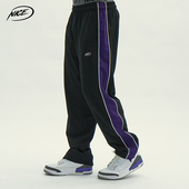NICE运动裤 男春秋款 宽松直筒长裤 NICEID 刺绣LOGO篮球训练裤