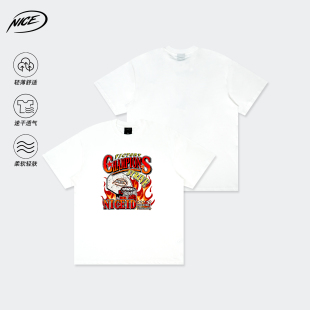 NICEID 2025全国巡回城市MOP宽松篮球圆领训练T恤 NICE运动短袖