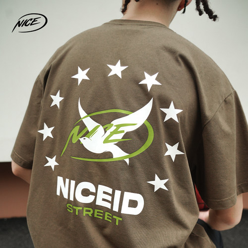 NICEID NICE和平鸽2.0运动速干短袖宽松篮球短袖版型圆领训练T恤