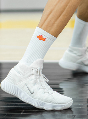NICEID NICE球员版篮球袜毛巾底防滑包裹精英运动袜【字母LOGO】