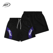 宽松透气五分裤 NICEID 实战训练运动裤 夏季 NICE拼色美式 篮球短裤