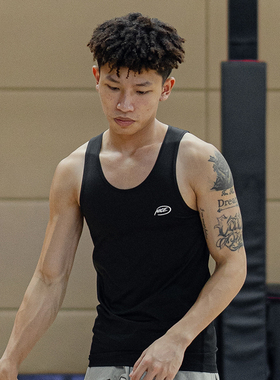 NICEID NICE紧身衣男训练背心球运动健身无袖高弹透气速干背心
