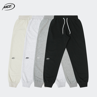 刺绣LOGO篮球训练裤 NICEID 春秋宽松直筒束脚长裤 运动裤 NICE