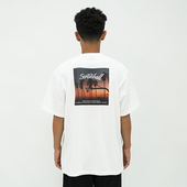 男女 T恤男纯棉宽松小领口短袖 NICEID NICE耐撕日落圆领运动美式