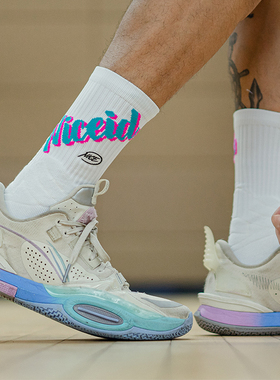 NICEID NICE篮球运动袜子高帮防滑精英袜长筒实战耐磨球袜