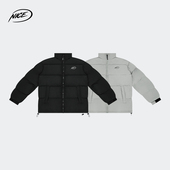 NICEID 运动潮流加厚保暖宽松外套 NICE大LOGO棉服拉链男子冬季