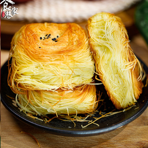 食家巷一窝丝甘肃特产小吃千丝饼传统老式千层椒盐酥饼烙饼金丝饼 - 封面