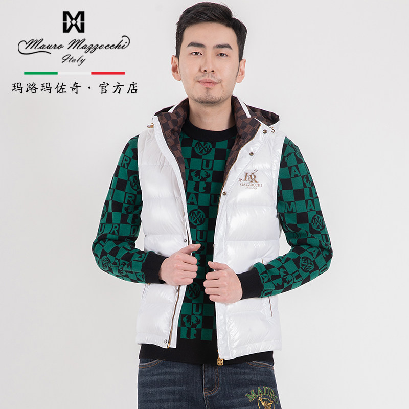 玛路秋冬休闲时尚连帽羽绒背心