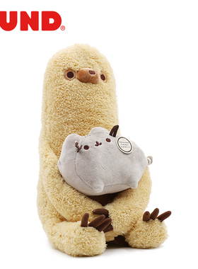 GUND 胖吉猫毛绒玩具PUSHEEN公仔树懒抱枕儿童玩偶生日礼物送女生