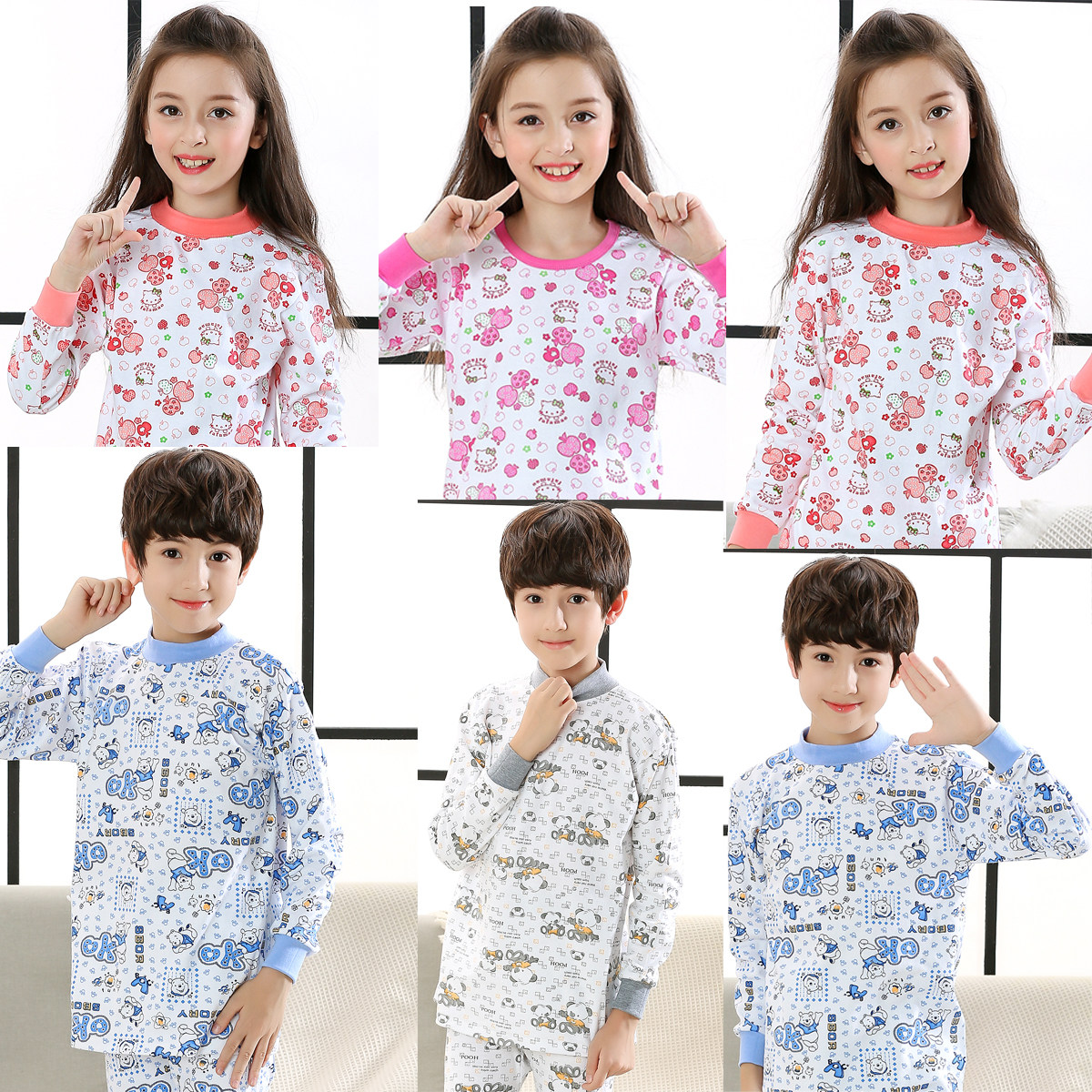 儿童纯棉长袖秋衣秋裤套装男童女童内衣套装男孩打底衫棉毛衫秋冬,童装/婴儿装/亲子装,内衣套装,淘宝优惠券,粉丝福利购,淘宝优惠卷