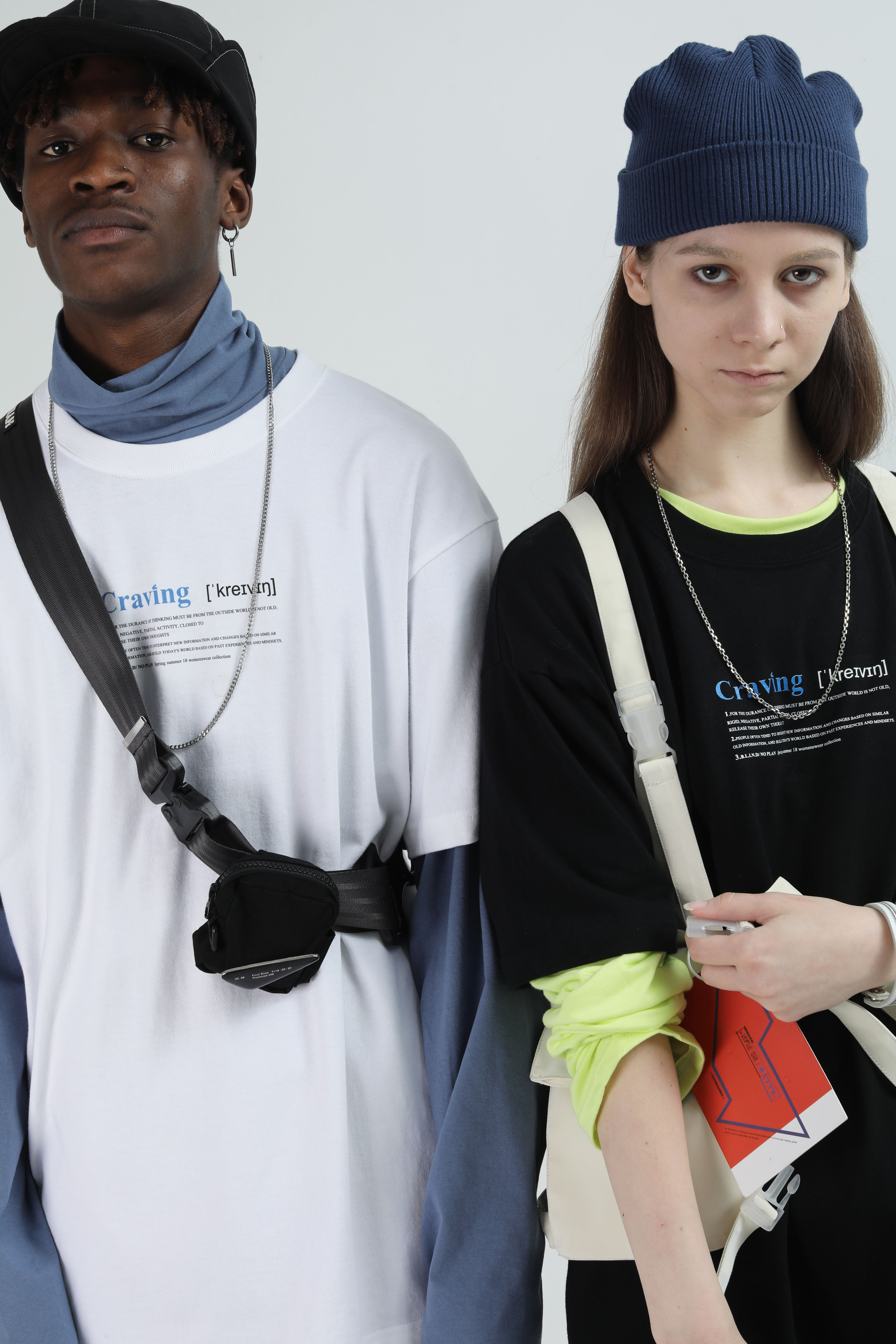 B.L.I.N.D / NO PLAN 18ss±êÓïÖ÷Ìâ»ù´¡ÊýÂëÖ±ÅçԲͲºÚ°×Á½É«TÐô