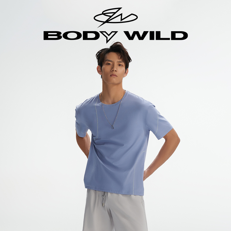 BODYWILD 交错空间圆领短袖上衣ZBN41II1A