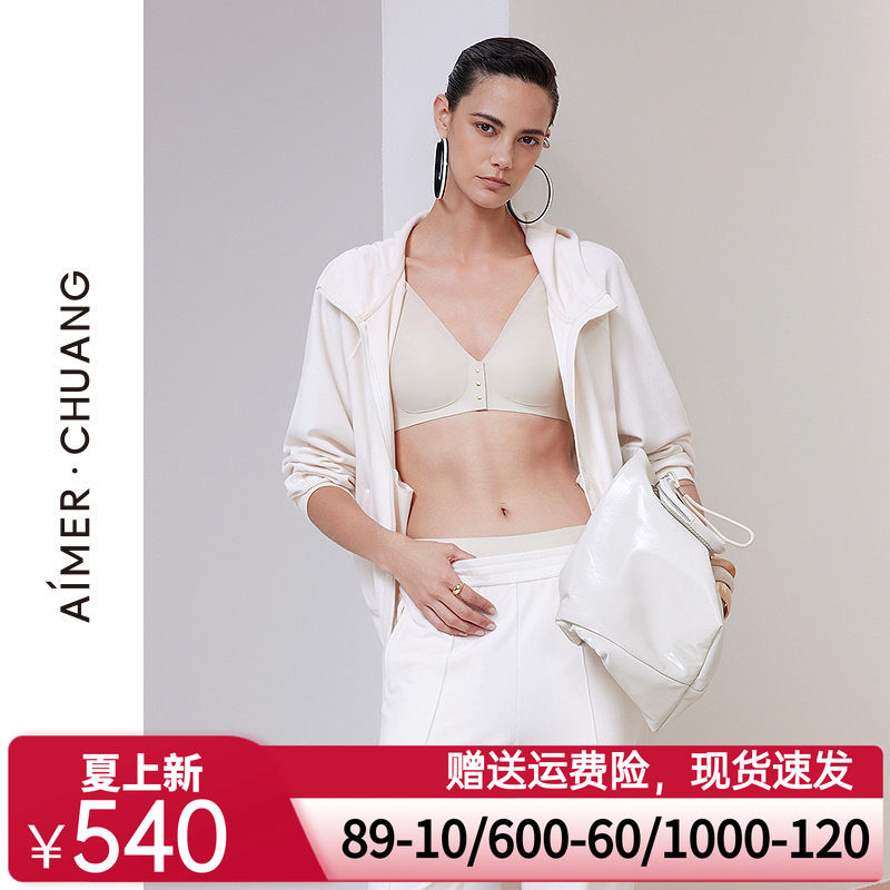 爱慕·CHUANG原典2女士条绒连帽拉链长袖外套CA452031