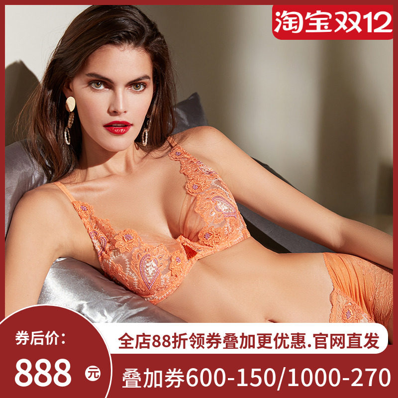 【新色限定】LACLOVER自由女神系列蕾丝刺绣女士平角裤LC23JL1