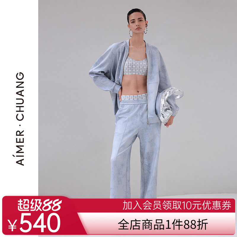 爱慕·CHUANG以爱之名-游牧睡衣女双面布印花直筒长裤CA472112