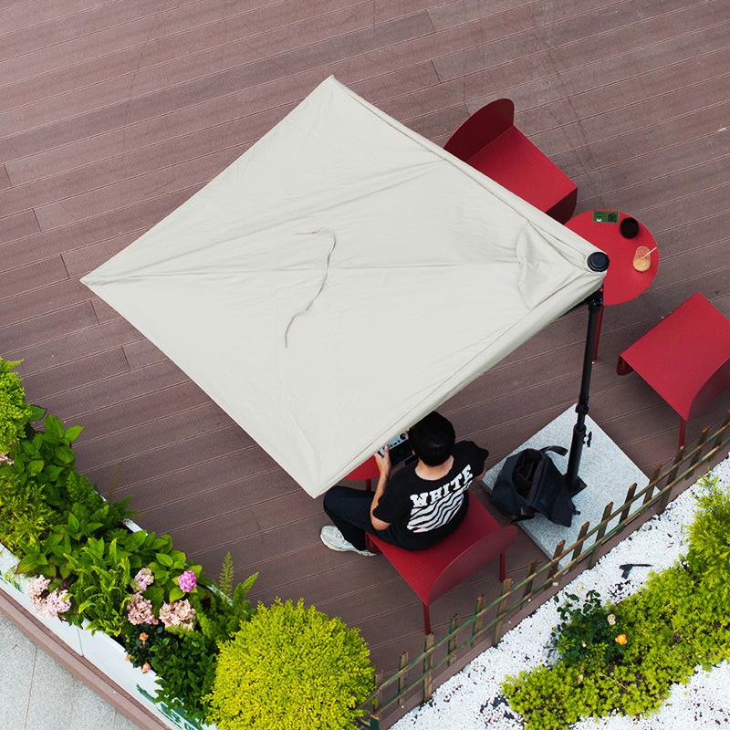 防晒迷你方形边角柱户外遮阳伞