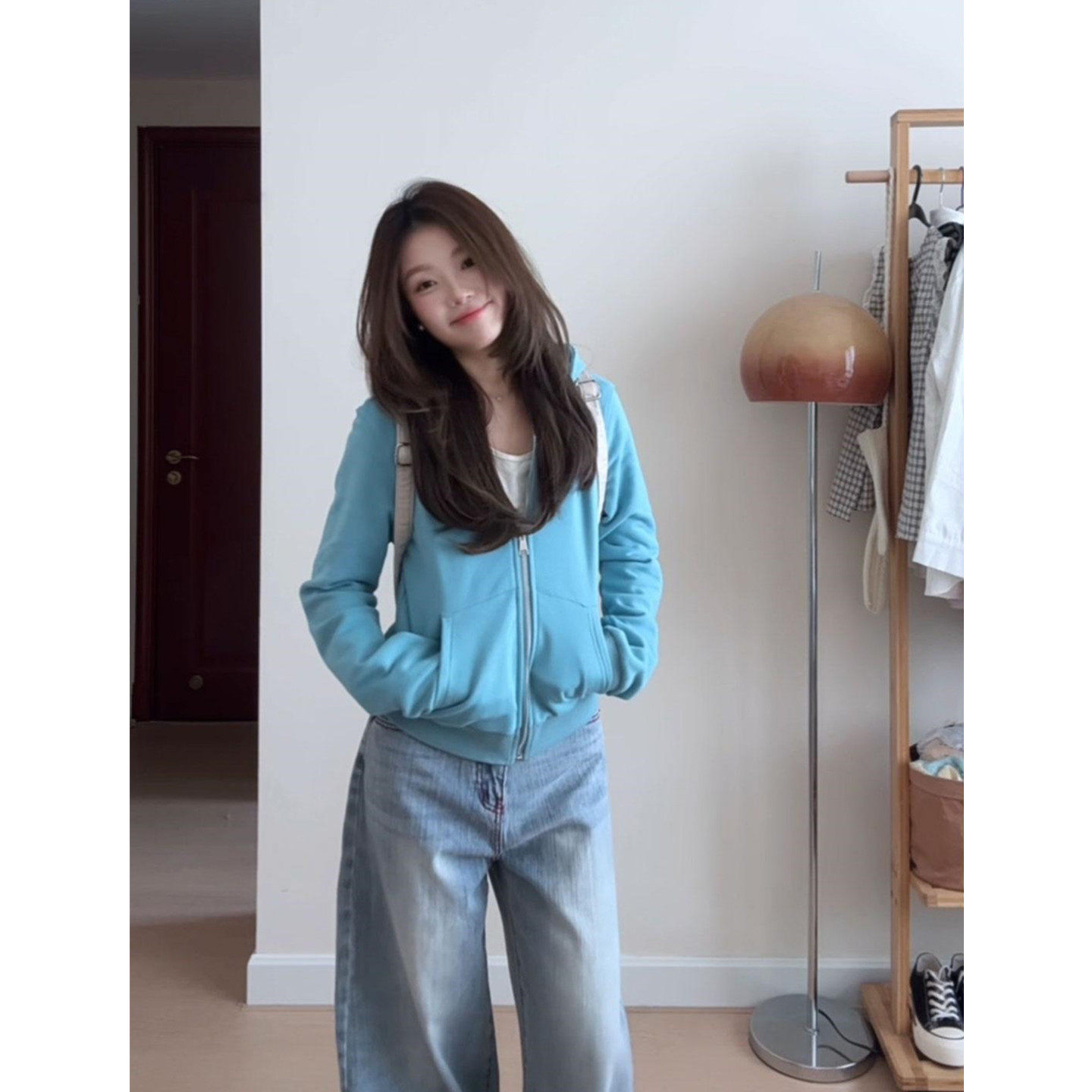 卫衣外套女秋冬宽松休闲拉链