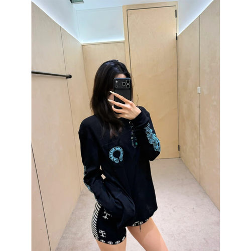 印花口袋长袖T恤女早秋季