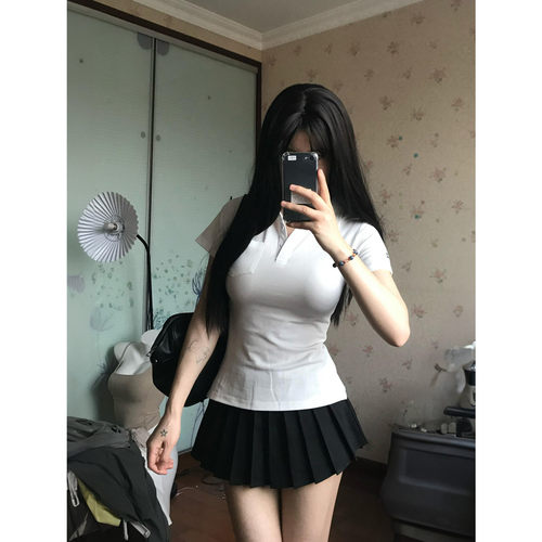 刺绣POLO衫短袖T恤女夏季