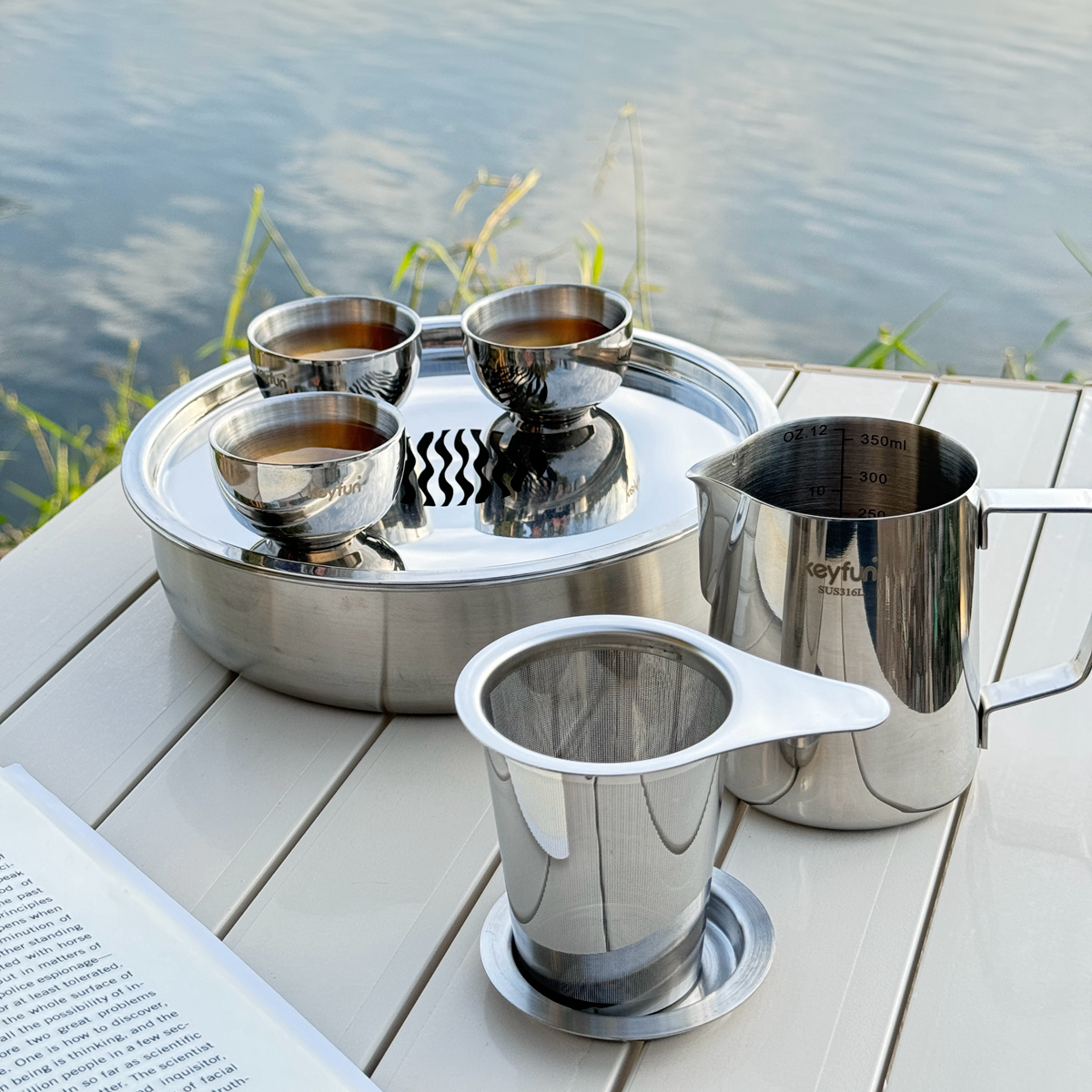 keyfun茶盘户外露营便携式茶台