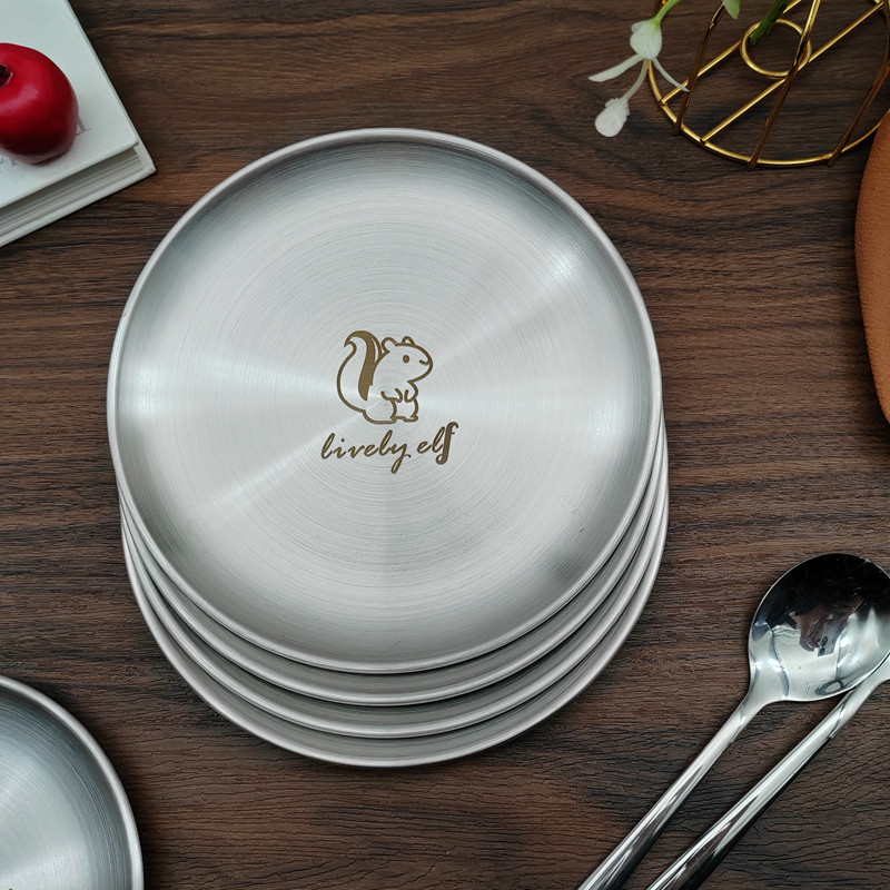 316L不锈钢小圆盘食品级水果零食野餐盘家用复古浅盘子吐骨碟套装,餐饮具,碟,淘宝优惠券,粉丝福利购,淘宝优惠卷