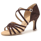 表演中高跟国标LD女孩跳舞鞋 儿童舞蹈鞋 女士拉丁舞鞋 红谛莎新款