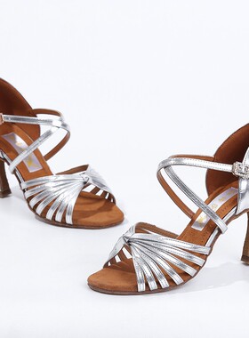 红谛莎专业拉丁舞鞋女成人ADS恰恰夏季国标中高跟软底伦巴舞蹈鞋