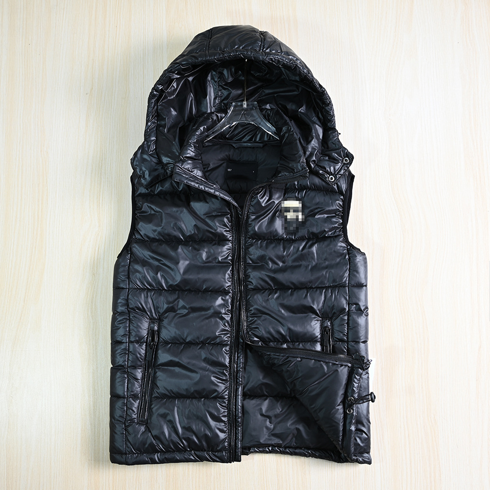 男装好货 10/21 美系 厚实保暖软胶立体卡通小人可脱卸帽夹棉马夹