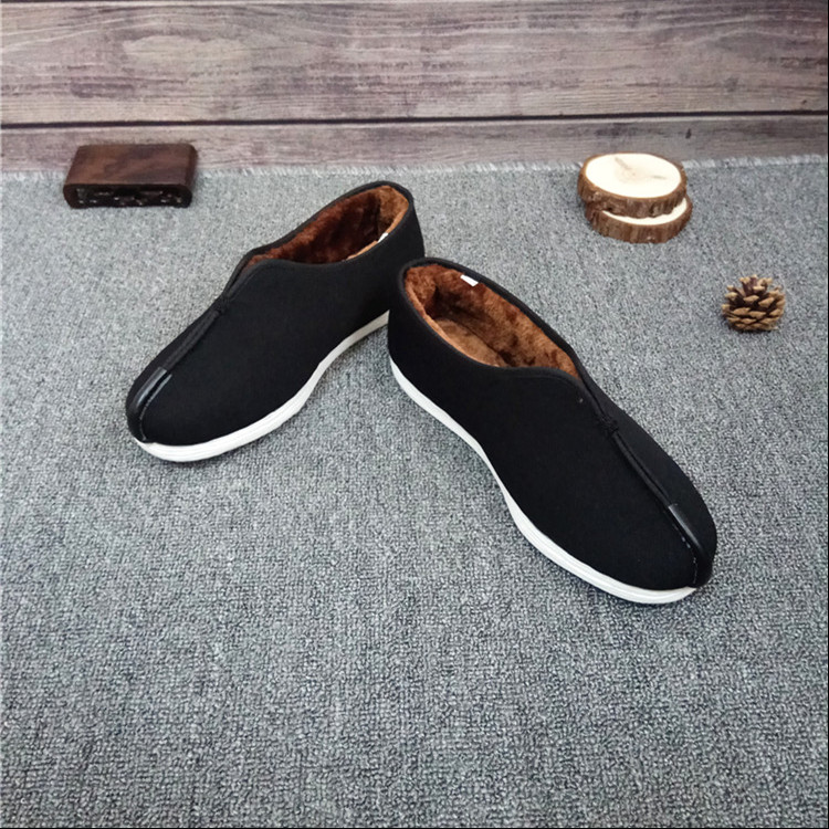 老北京布鞋加绒二棉鞋居士出家人初冬保暖棉鞋京华盈手工布鞋厂鞋