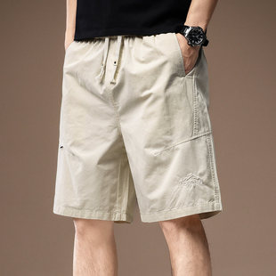 高端美式户外休闲运动短裤男夏季薄款宽松大码山系潮流五分裤子男