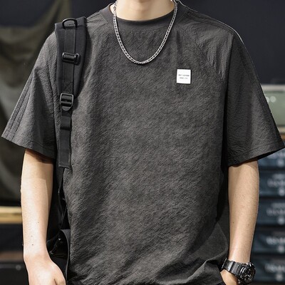 美式复古凉感速干短袖男2025夏季