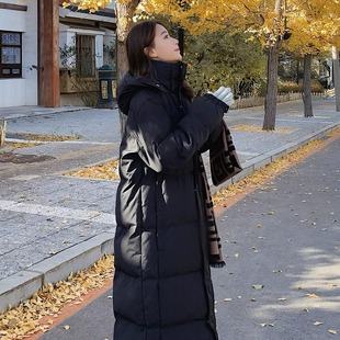 中戏羽绒棉服女2025冬季新款长款过膝棉衣加厚艺考爆款棉袄外套