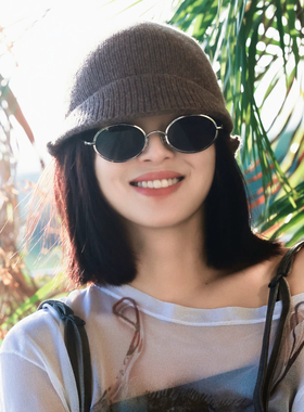 辛芷蕾同款羊毛针织帽日系小檐帽