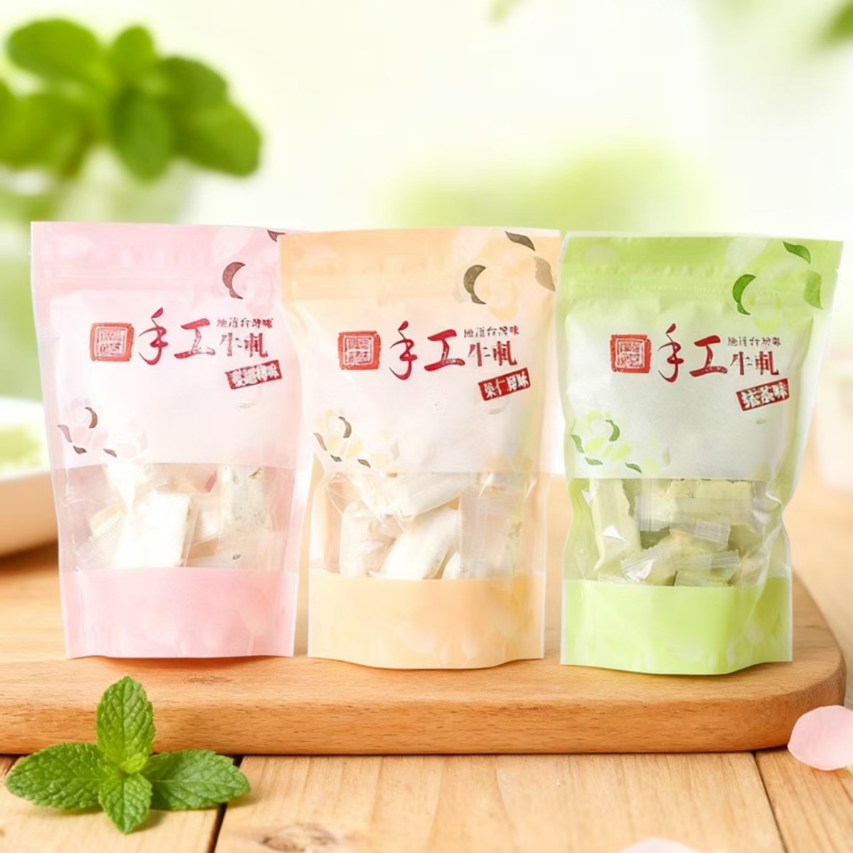 台湾特产手工牛轧糖果仁味糖果