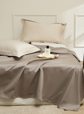 100s长绒棉全棉床单单件 简约纯色纯棉单品床笠定制床垫套罩床套
