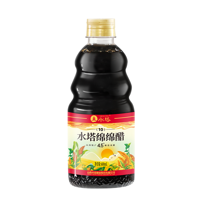 水塔绵绵醋山西醋家用食用醋4.5度粮食酿造600ml