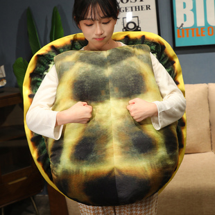 搞怪仿真乌龟壳抱枕毛绒玩具可穿戴龟壳玩偶女生布偶娃娃表演道具