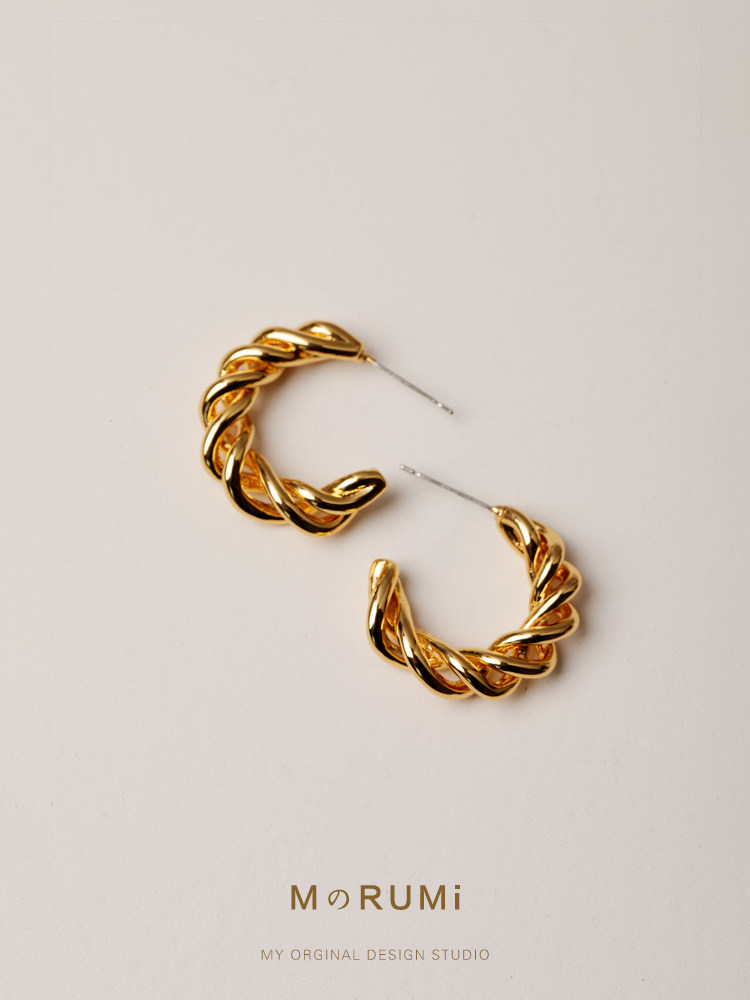 法式轻奢耳钉个性独特设计高级感线性打结气质百搭耳环女S925银针,饰品/流行首饰/时尚饰品新,耳钉,淘宝优惠券,粉丝福利购,淘宝优惠卷