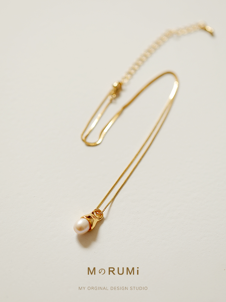 一粒饱满的珍珠/原创新款ins优雅精致海水珍珠项链简约气质吊坠