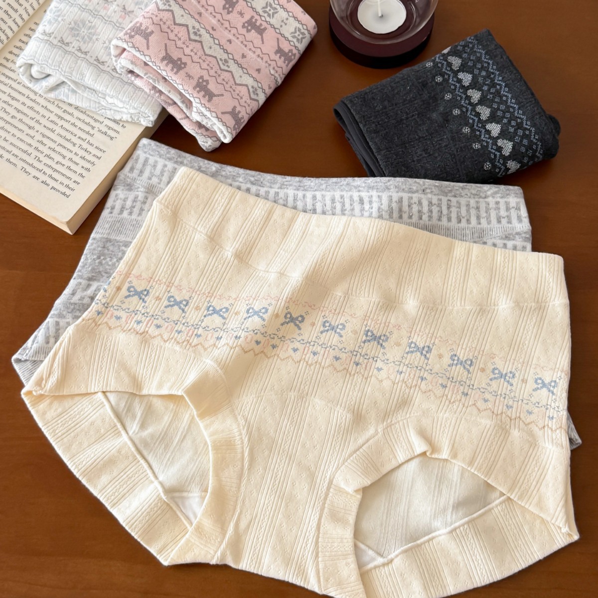 复古费尔岛风A类新疆婴儿棉内裤