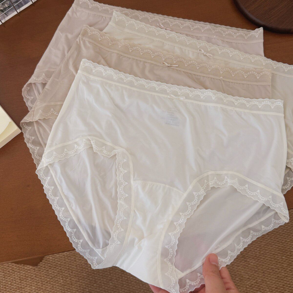 桑蚕丝底裆冰丝女内裤丝滑柔美薄款夏季裸感速干面膜裤10A加长裆