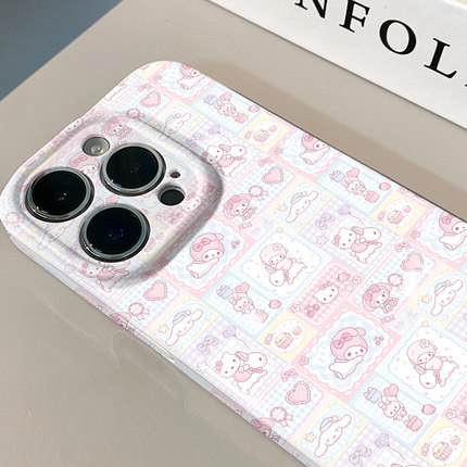 ins趣味三丽鸥贴纸适用于华为菲林oppo硬壳苹果17新iPhone16/14/12promax手机壳真我红米小米13pro/ultra