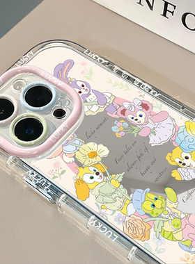 迪士尼玩偶镜面适用苹果17promax华为奶油壳oppo苹果16新iPhone14/12/11promax手机壳真我红米小米13pro/u