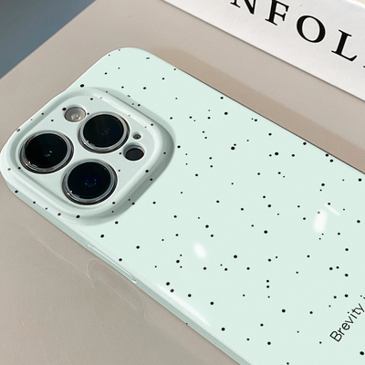 ins趣味薄荷绿点点适用于苹果17菲林华为oppo硬壳新iPhone16/15/14promax手机壳真我红米小米13pro/ultra