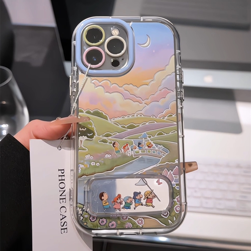 小新春日防卫队适用于苹果17promax镜面奶油壳iPhone16手机壳华为p可爱小米15防摔保护套mate70小众新款
