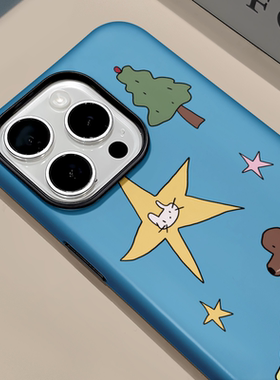 星星腊肠狗适用苹果17pro手机壳16promax菲林二合一华为mate70小众oppo新款卡通小米15保护壳vivo荣耀200