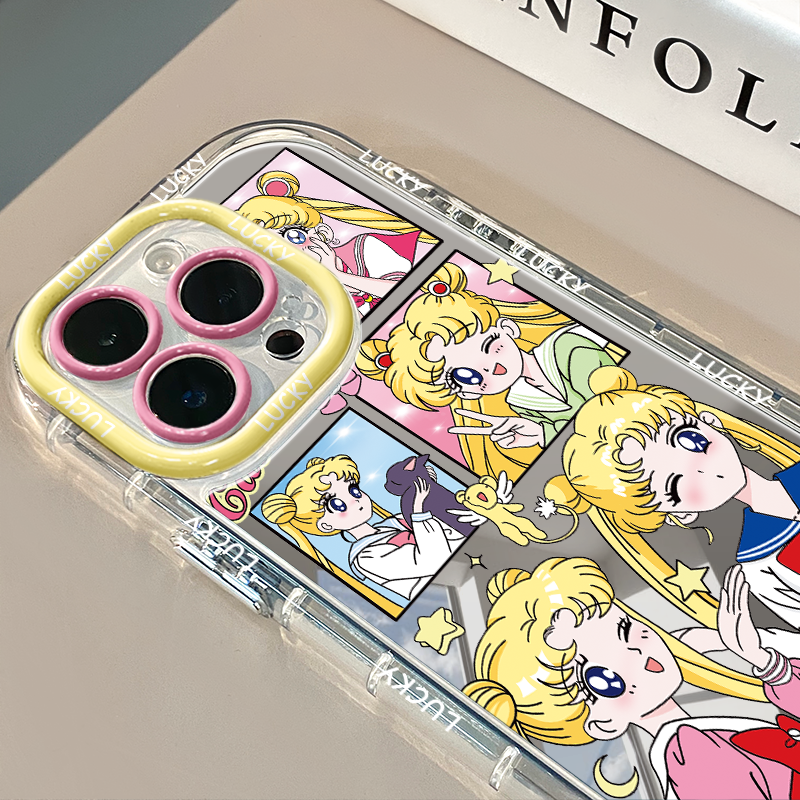 水冰月镜面适用于16pro华为奶油壳oppo苹果15新iPhone14/12/11promax手机壳真我红米小米13pro/u