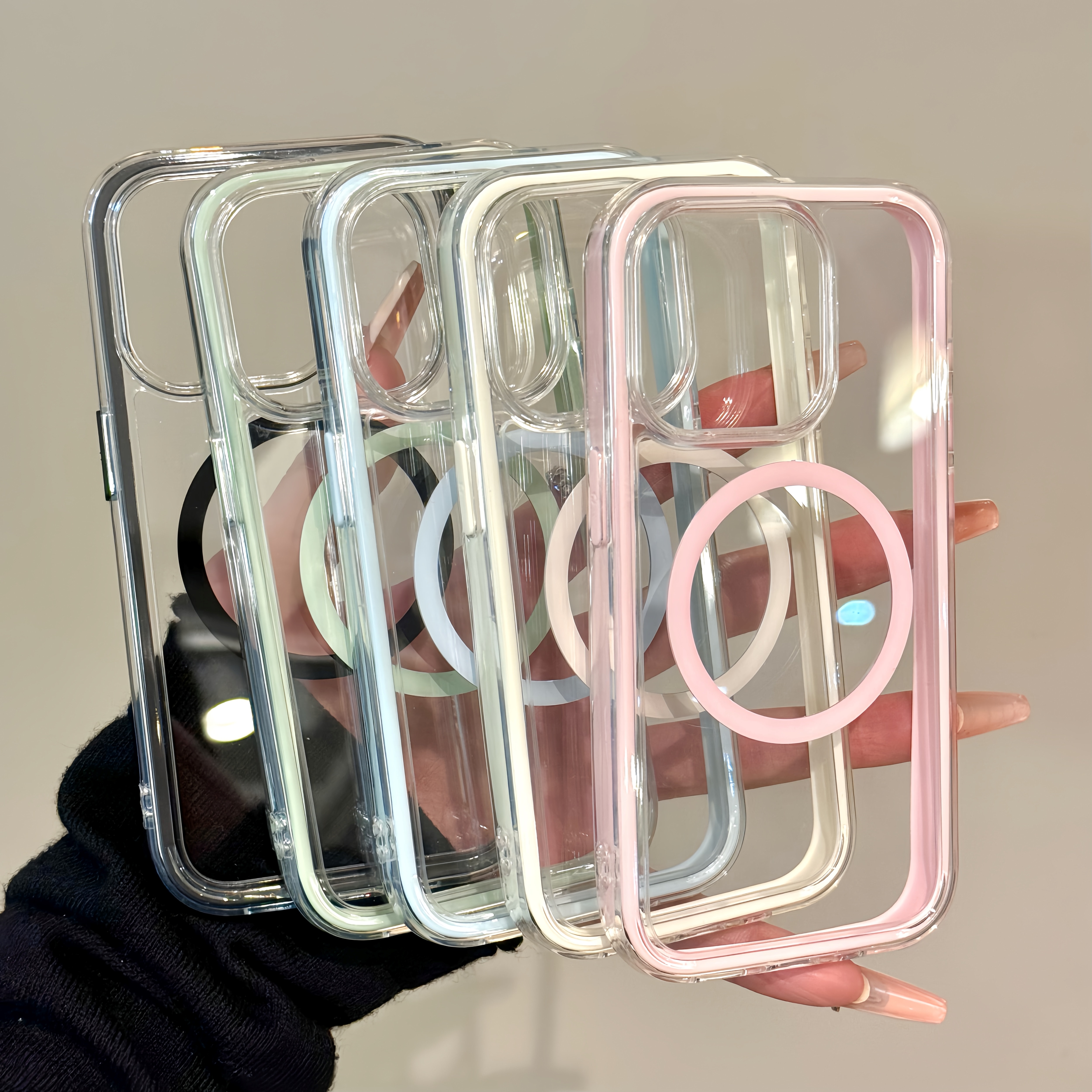 炫彩磁吸适用苹果17promax手机壳iPhone16防摔简约15/14plus保护套华为mate60潮流p70全包防滑新款